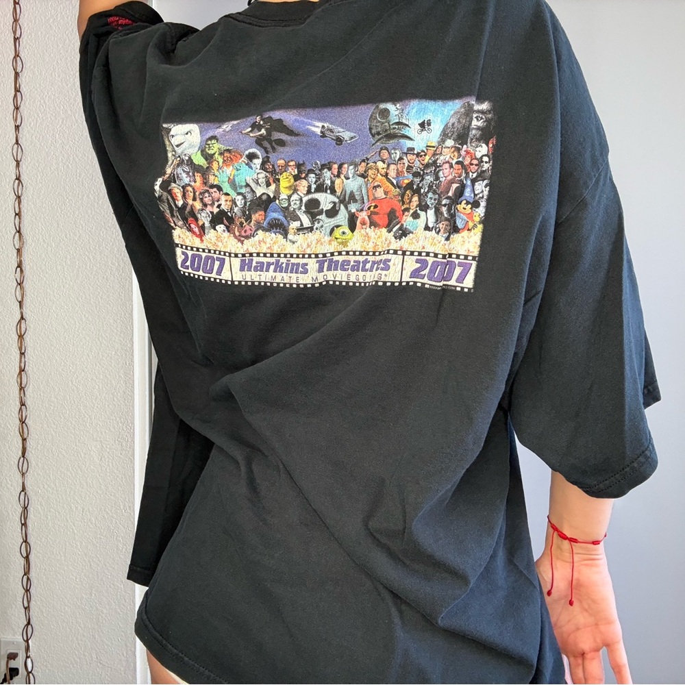2007 Harkins Theaters Iconic Movies black t-shirt